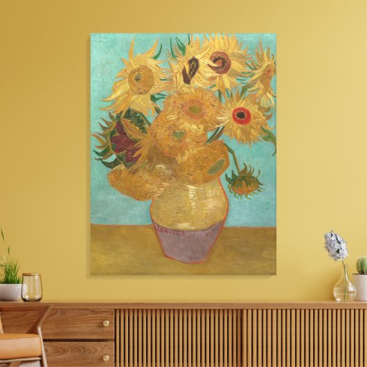 Vincent Van Gogh - Zonbloemen Canvas Afdruk (Insitu (Woonkamer))