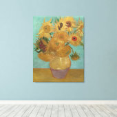 Vincent Van Gogh - Zonbloemen Canvas Afdruk (Insitu (Houten vloer))