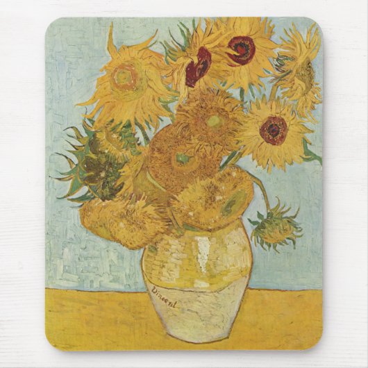 Vincent Van Gogh - Zonbloemen Muismat (Voorkant)