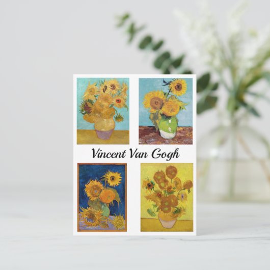 Vincent Van Gogh Zonnebloem Serie Briefkaart (Staand voorkant)