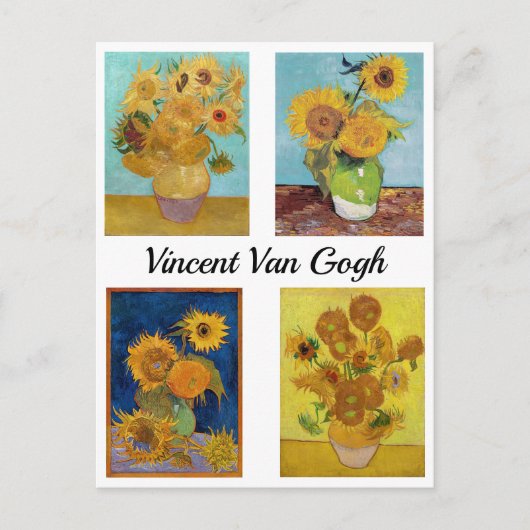 Vincent Van Gogh Zonnebloem Serie Briefkaart (Voorkant)