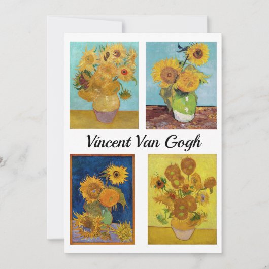 Vincent Van Gogh Zonnebloem Serie Kaart (Voorkant)