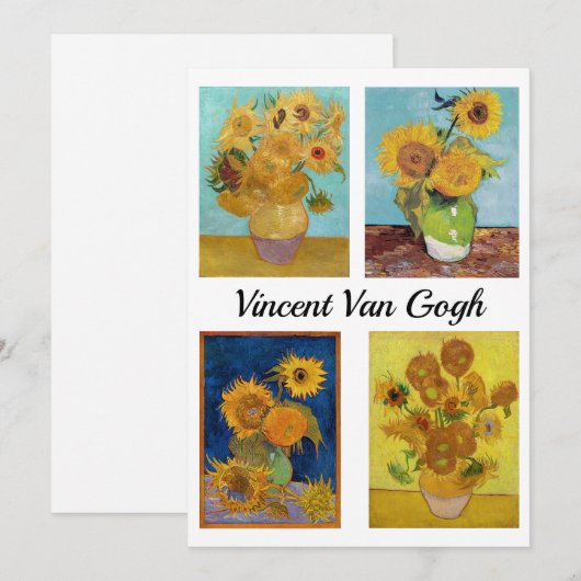 Vincent Van Gogh Zonnebloem Serie Kaart (Voorkant / Achterkant)