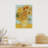 Vincent van Gogh Zonnebloem Vaas Poster (Keuken)