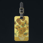 Vincent van Gogh | Zonnebloemen 1888 Bagagelabel<br><div class="desc">Collectie afbeelding nummer:  BAL970 Sunflower,  1888 (olie op doek). Gogh,  Vincent van (1853-90) olie op doek. National Gallery,  London,  UK.  1888</div>
