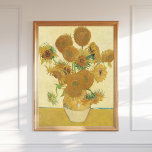 Vincent van Gogh Zonnebloemen 1888  Bloemen Poster<br><div class="desc">Deze kunstdruk toont Zonnebloemen (Vierde Versie,  1888) van Vincent van Gogh - een van de meest iconische bloemenschilderijen in de kunstgeschiedenis. Digitaal gerestaureerd en afgedrukt in hoge resolutie (300 dpi),  benadrukt deze reproductie van museumkwaliteit de levendige kleur en dynamische penseelvoering van het origineel.</div>