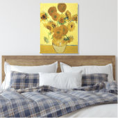 Vincent van Gogh | Zonnebloemen 1888 Canvas Afdruk (Insitu (Slaapkamer))