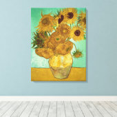 Vincent van Gogh | Zonnebloemen 1888 Canvas Afdruk (Insitu (Houten vloer))