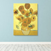 Vincent van Gogh | Zonnebloemen 1888 Canvas Afdruk (Insitu (Houten vloer))