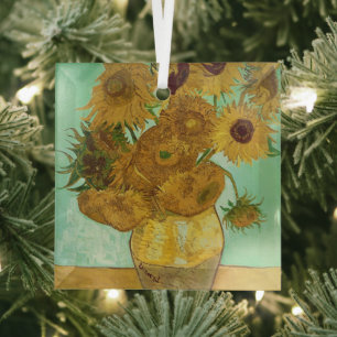 Vincent van Gogh Zonnebloemen 1888 Glas Ornament
