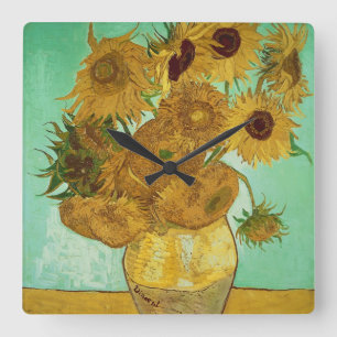 Vincent van Gogh   Zonnebloemen 1888 Vierkante Klok