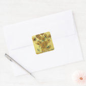 Vincent van Gogh | Zonnebloemen 1888 Vierkante Sticker (Envelop)