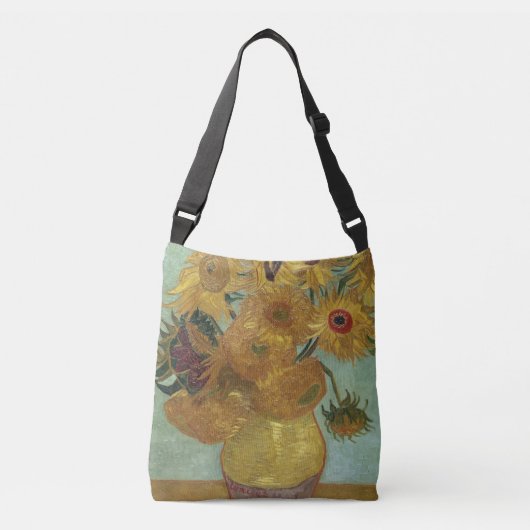 Vincent Van Gogh - Zonnebloemen, 1889 Crossbody Tas (Voorkant)