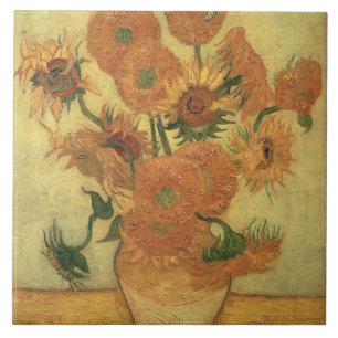 Vincent van Gogh   Zonnebloemen 1889 Tegeltje