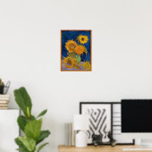 Vincent Van Gogh - Zonnebloemen, 2e versie Poster (Thuiskantoor)