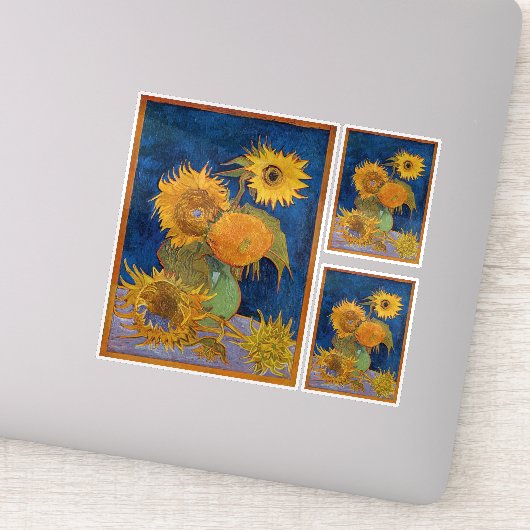 Vincent van Gogh - Zonnebloemen, 2e versie Sticker (Detail)