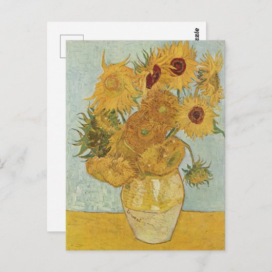 Vincent van Gogh - Zonnebloemen, 3e versie Briefkaart (Voorkant / Achterkant)
