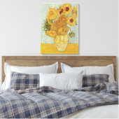 Vincent van Gogh - Zonnebloemen, 3e versie Canvas Afdruk (Insitu (Slaapkamer))