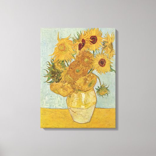 Vincent van Gogh - Zonnebloemen, 3e versie Canvas Afdruk (Voorkant)