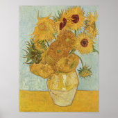 Vincent van Gogh - Zonnebloemen, 3e versie Poster (Voorkant)