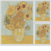 Vincent van Gogh - Zonnebloemen, 3e versie Sticker (Voorkant)