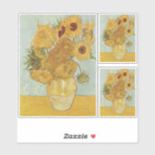 Vincent van Gogh - Zonnebloemen, 3e versie Sticker (Vel)