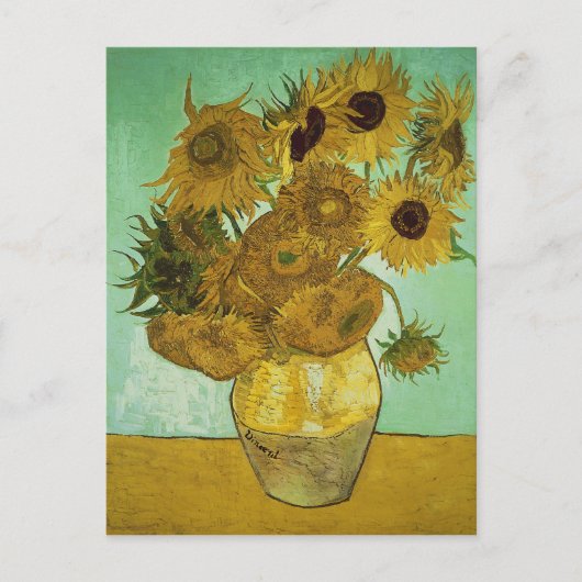 Vincent van Gogh - Zonnebloemen Briefkaart (Voorkant)