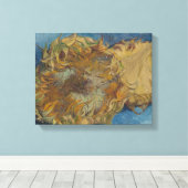 Vincent van Gogh - Zonnebloemen Canvas Afdruk (Insitu (Houten vloer))