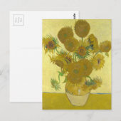 Vincent Van Gogh - Zonnebloemen - Klassieke schild Briefkaart (Voorkant / Achterkant)