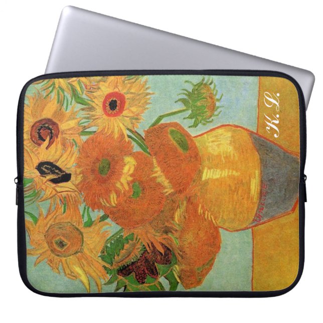 Vincent van Gogh, zonnebloemen Laptop Sleeve (Voorkant)
