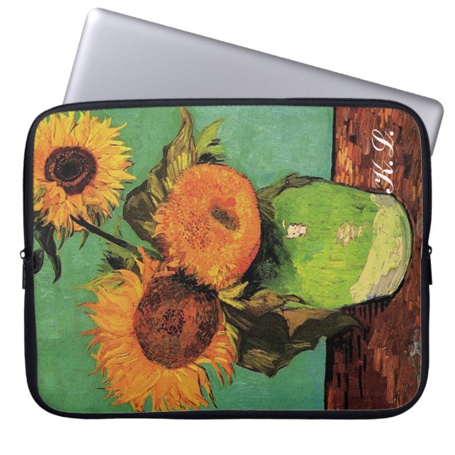 Vincent van Gogh, zonnebloemen Laptop Sleeve (Voorkant)