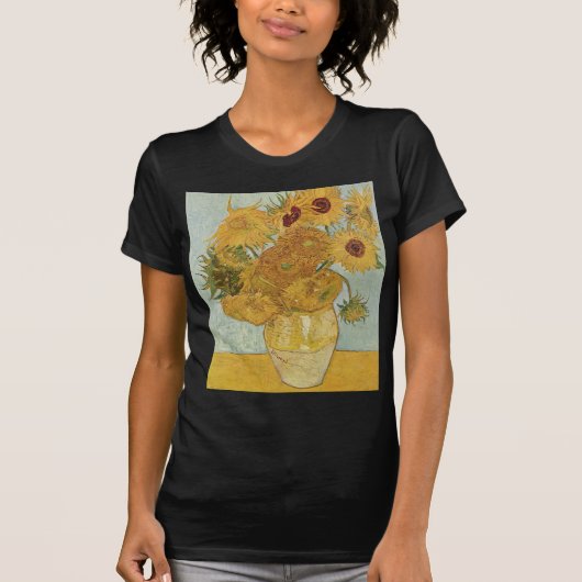 Vincent Van Gogh - Zonnebloemen - Levendige Floral T-shirt (Voorkant)