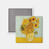 Vincent Van Gogh Zonnebloemen Magneet (Voorkant / Achterkant)