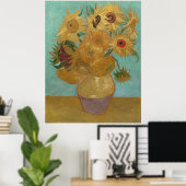 Vincent Van Gogh - Zonnebloemen Poster (Thuiskantoor)