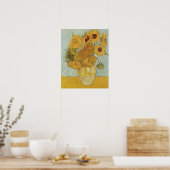 Vincent Van Gogh, zonnebloemen Poster (Keuken)