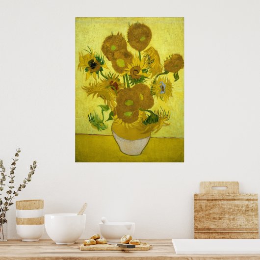 Vincent Van Gogh Zonnebloemen Poster (Keuken)