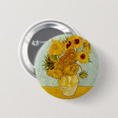 Vincent Van Gogh Zonnebloemen Ronde Button 5,7 Cm (Voorkant /achterkant)