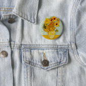 Vincent Van Gogh Zonnebloemen Ronde Button 5,7 Cm (In situ)