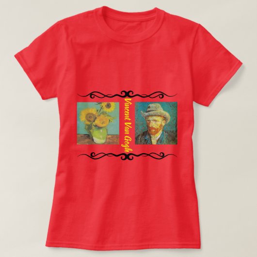 Vincent van Gogh - Zonnebloemen T-shirt voor dames (Design voorkant)