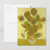 Vincent van Gogh - Zonnebloemen, vierde versie Briefkaart (Voorkant / Achterkant)
