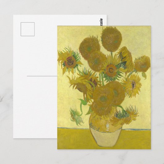 Vincent van Gogh - Zonnebloemen, vierde versie Briefkaart (Voorkant / Achterkant)