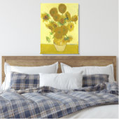Vincent van Gogh - Zonnebloemen, vierde versie Canvas Afdruk (Insitu (Slaapkamer))