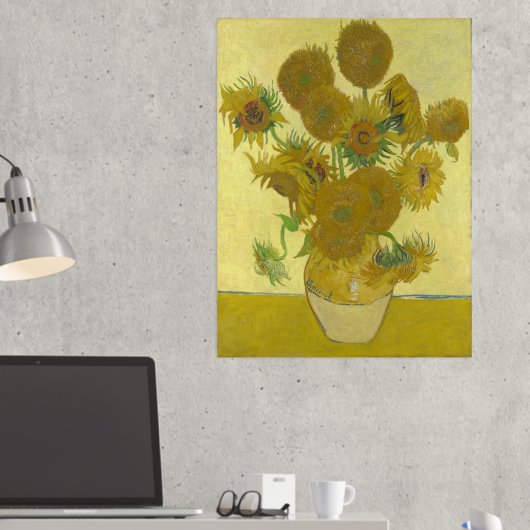 Vincent van Gogh - Zonnebloemen, vierde versie Folie Afdrukken (Insitu (Desk 2))