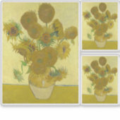 Vincent van Gogh - Zonnebloemen, vierde versie Sticker (Voorkant)