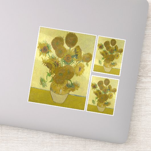 Vincent van Gogh - Zonnebloemen, vierde versie Sticker (Detail)