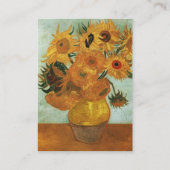Vincent van Gogh, zonnebloemen Visitekaartje (Achterkant)
