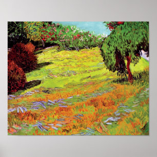 Vincent Van Gogh - Zonnig gazon in een openbaar pa Poster