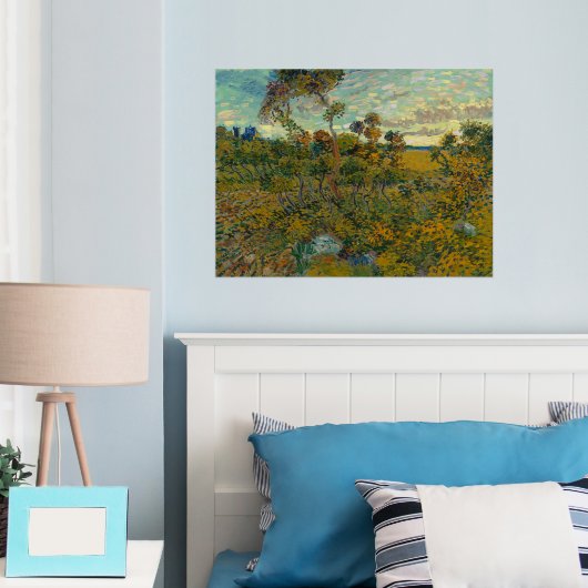 Vincent van Gogh, Zonsondergang bij Montmajour Folie Afdrukken (Insitu (Slaapkamer))