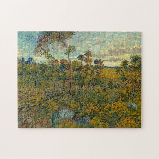 Vincent van Gogh, Zonsondergang bij Montmajour Legpuzzel (Horizontaal)