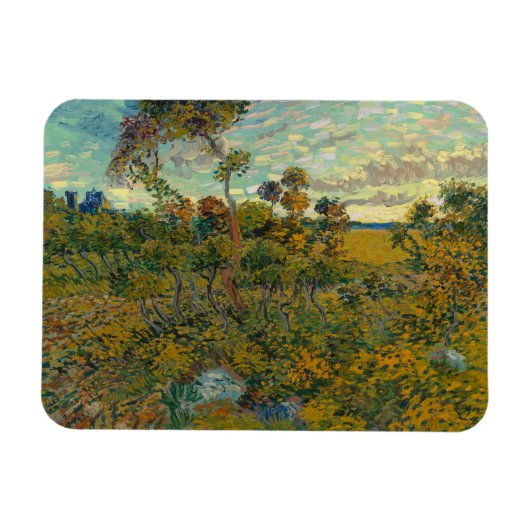 Vincent van Gogh, Zonsondergang bij Montmajour Magneet (Horizontaal)